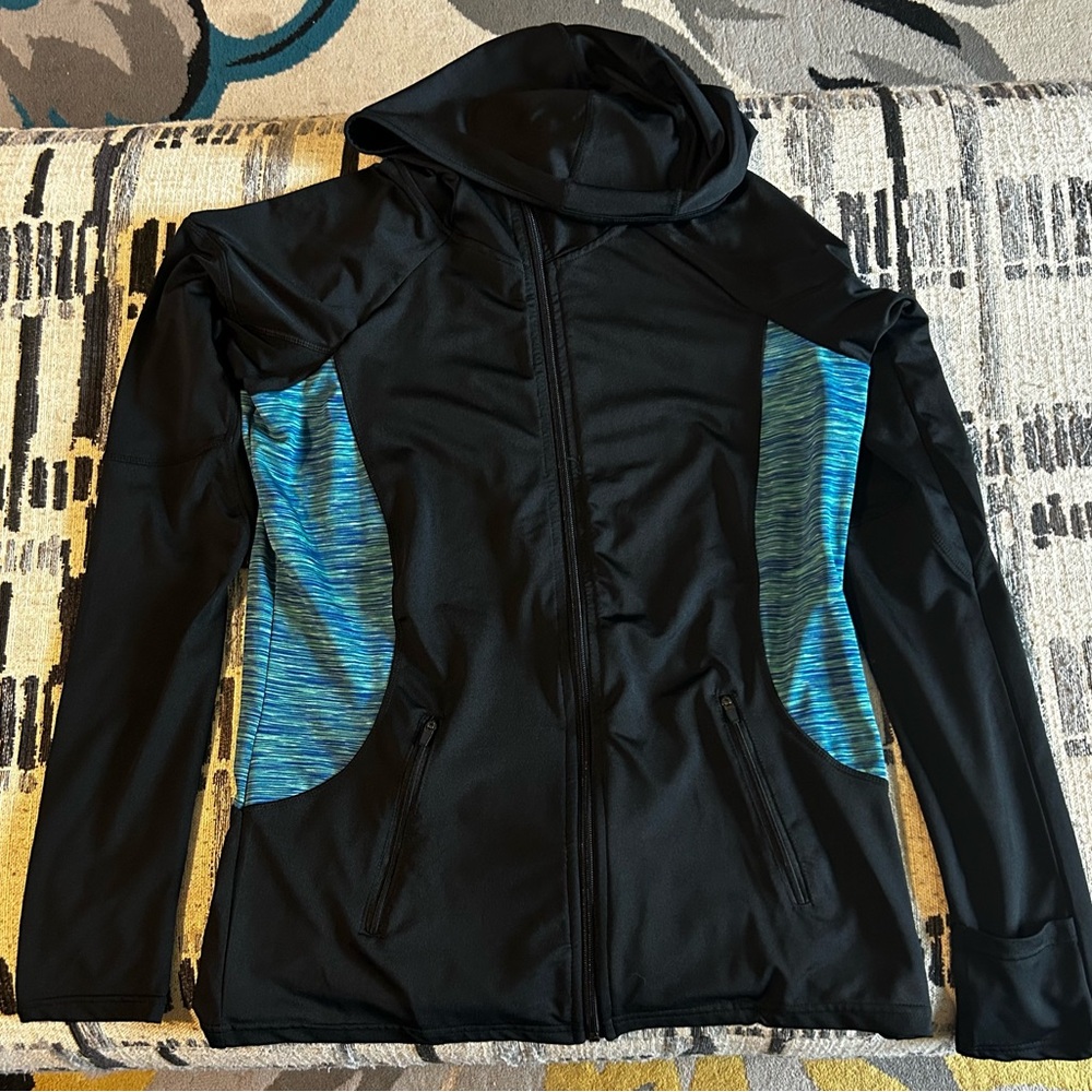 90 Degree By Reflex Black Zip-Up Jacket